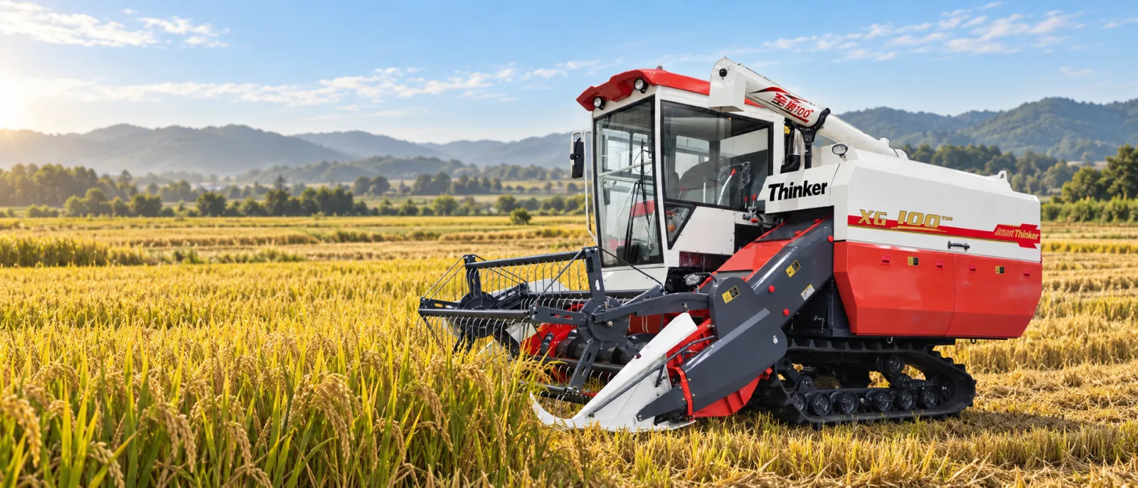 Combine harvester — agricultural brand visualization