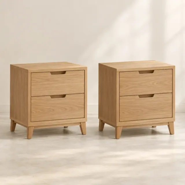 Luna Two-Drawer Nightstands — Set of 2